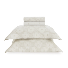 Jogo de Cama La Scala Trussardi - 200 Fios Cetim 100% Algodão - Letto Di Casa