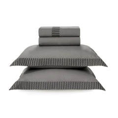 Jogo de Cama Scarpe Trussardi - Percal 200 Fios 100% Algodão - Letto Di Casa