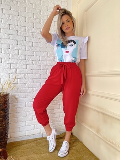 Calça jogger tecido na internet