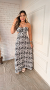 Vestido longo estampado