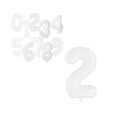 Globo Papel Número 75cm (30") BLANCO - comprar online