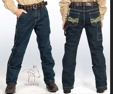 Jeans infantil Carpinteira Green - Bill way