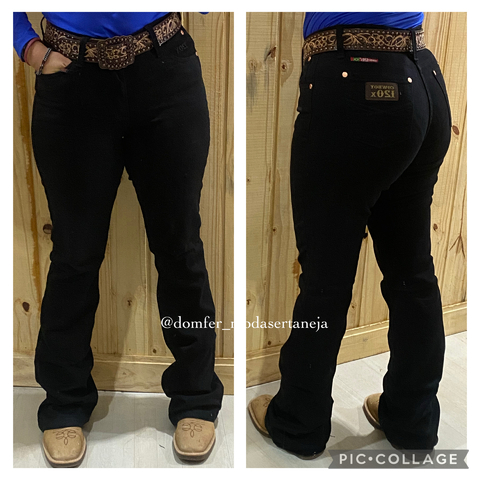 Calça Tradicional Preta - Cowboy 120x