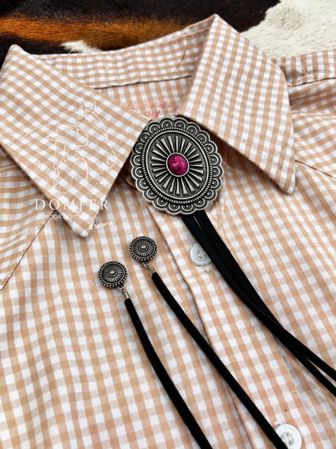 Gravata Concho Pink - Paul Western