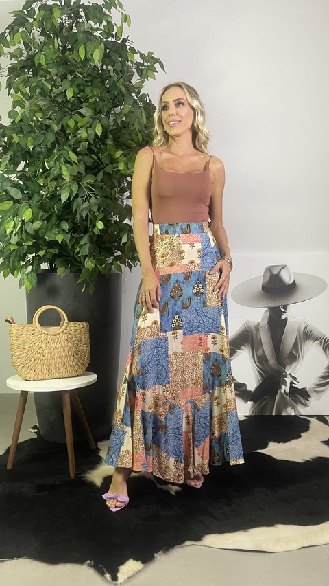 SAIA LONGA ESTAMPA LENÇO