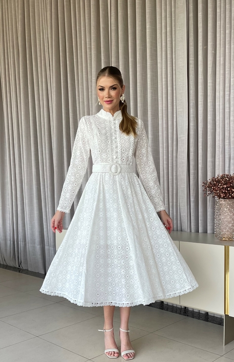 Vestido Laise Mlonga C/Cinto Flor