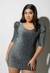 Vestido Lurex Mangas Largas - comprar online
