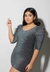 Vestido Lurex Mangas Largas