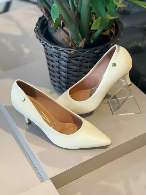 Scarpin Vizzano Creme Salto Fino