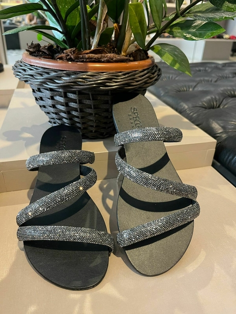 Rasteira Specchio Brand Marli Preto