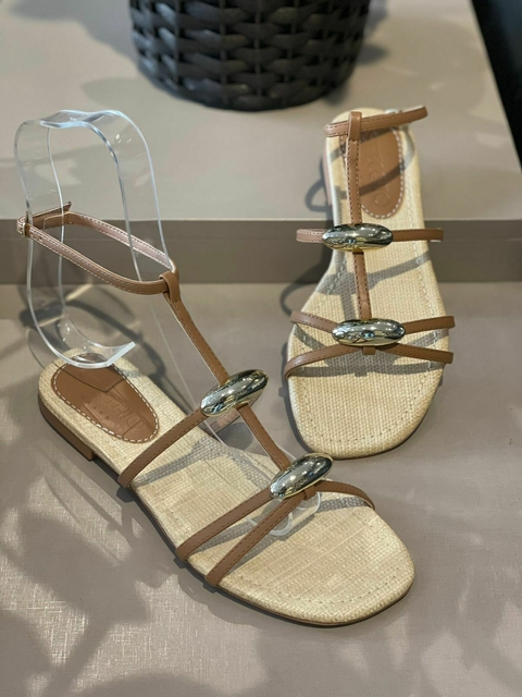 Rasteira Specchio Brand Ingrid Capuccino