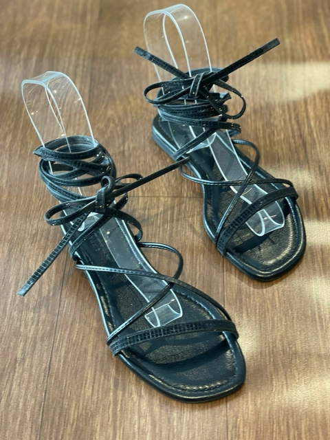 Rasteira Specchio Brand Pietra Preta - comprar online