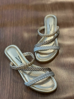 Rasteira Vizzano Dourado - comprar online