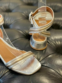 Sandália Specchio Brand Prata/Dourado na internet