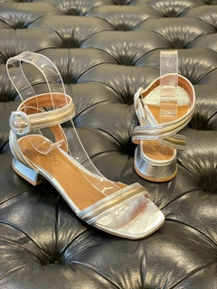Sandália Specchio Brand Prata/Dourado - comprar online
