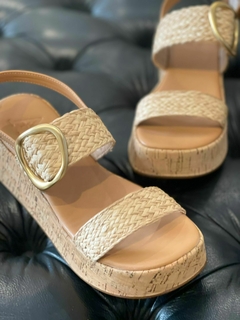 Anabela A+B Palha/Âmbar - comprar online