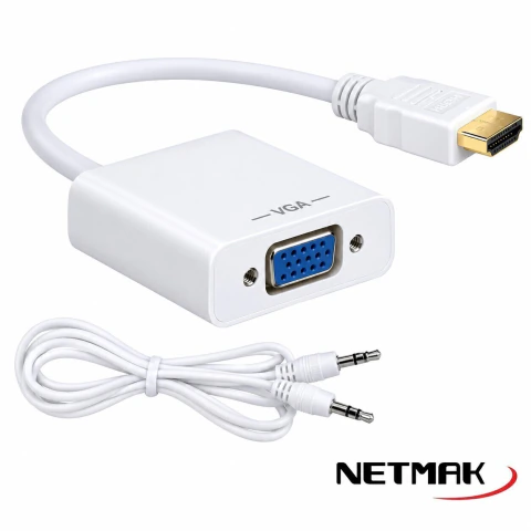 CONVERSOR ADAPTADOR HDM A VGA CON AUDIO