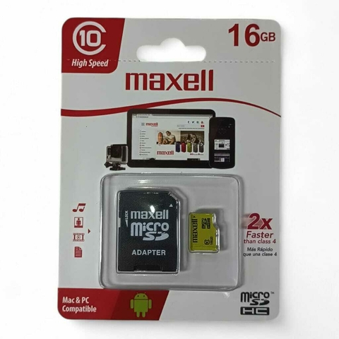 MICRO SD 16 GB MAXELL C10