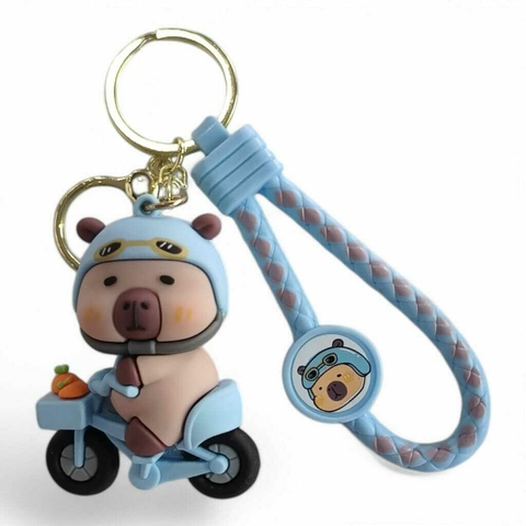 LLAVERO CAPIBARA CELESTE