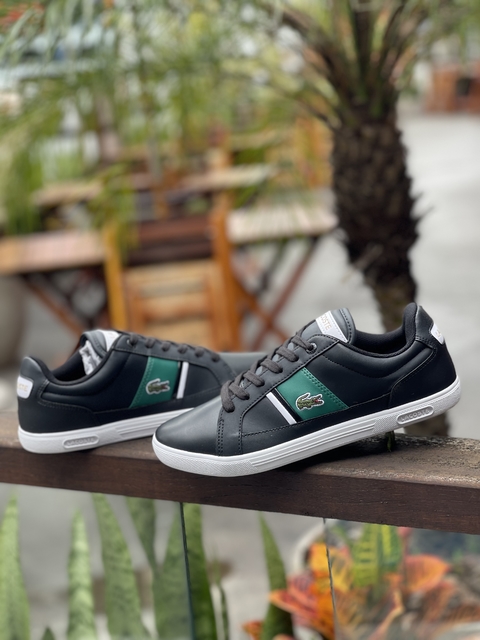 Tênis lacoste Europa ( preto / verde )