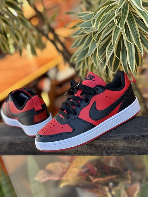 Tênis Nike bourogh low (preto/ vermelho)