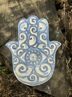 Porta Sahumerio Mano Hamsa - CHIROLA ONLINE
