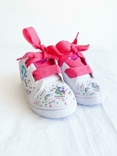 Zapatilla ecocuero unicornio niños