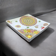 Prato quadrado mandala