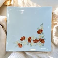 Prato quadrado floral na internet