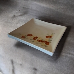 Prato quadrado floral - comprar online