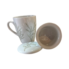 Caneca infusora de chá - Luci Monteiro Gifts - Arte em Cerâmica | Porcelanas pintadas à mão