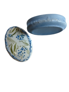 Caixinha oval verde e azul - comprar online