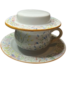 Sopeira individual com tampa e pratinho - Luci Monteiro Gifts - Arte em Cerâmica | Porcelanas pintadas à mão
