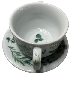 Sopeira individual com folhagens - Luci Monteiro Gifts - Arte em Cerâmica | Porcelanas pintadas à mão