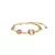 Collar Imber Talla Octogonal Largo Rosa con Baño Tono Oro - comprar online