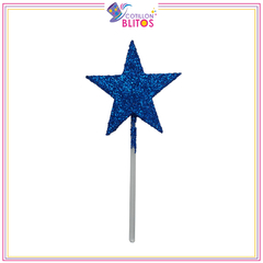 Pinche estrella/corazón 8cm palito brochet x5 COD.610 - Cotillon Blitos