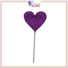 Pinche estrella 4cm/corazón 3cm palito de café x5 COD.615