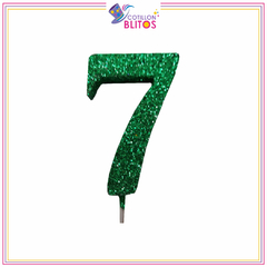 Pinche numero chico gibreado 5,5cm con palito de café x5 COD.571 - comprar online