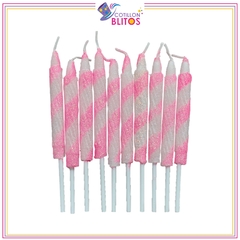 Vela palito rayada x10 - tienda online