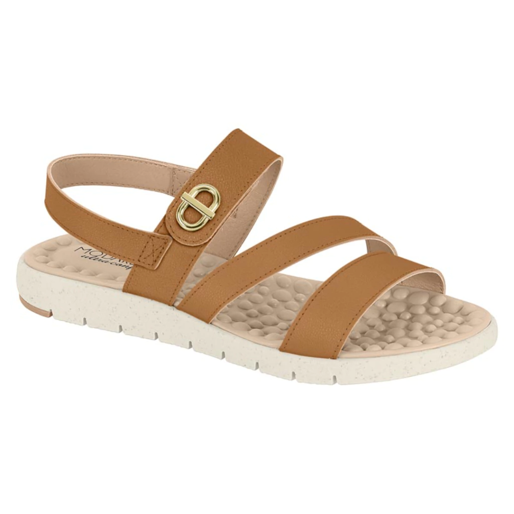 Sandalia Modare 7162223 Caramelo Sola Branca