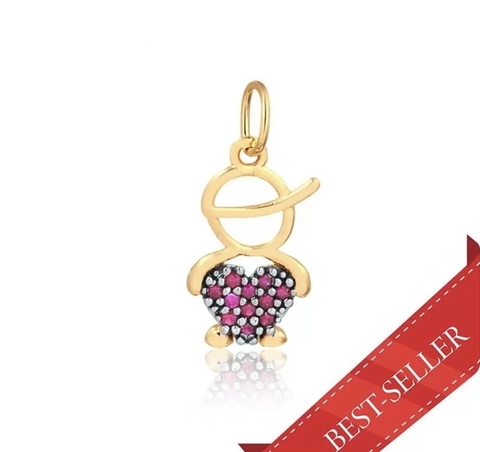 Pingente filho (menino) com coração