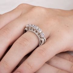 Anel solitário moissanita - comprar online