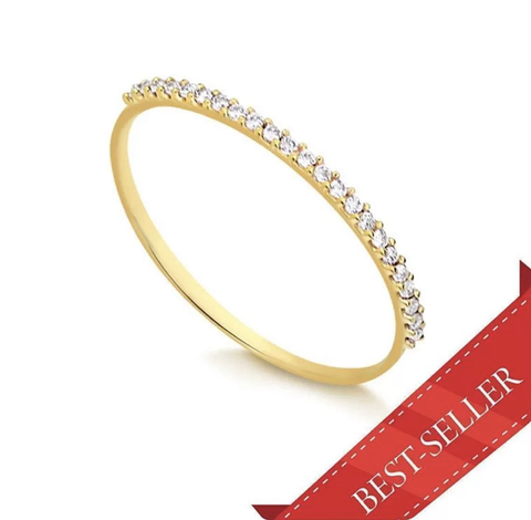 Anel aparador em zirconias