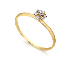 Anel Solitário Ouro Cristiane