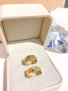 Aliança ouro 18k e diamantes - loja online