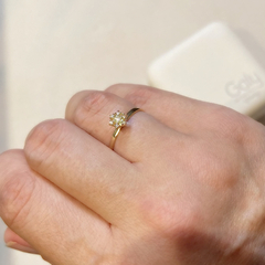 Anel Solitário Ouro Cristiane - comprar online