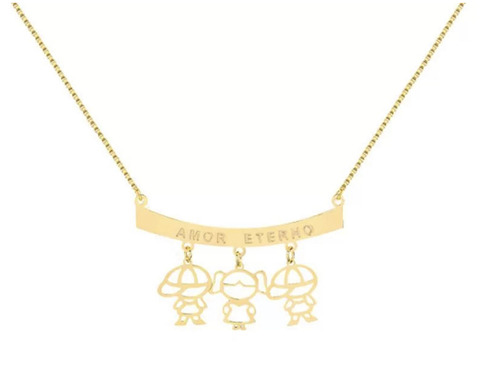 Colar com pingente filhos e filhas