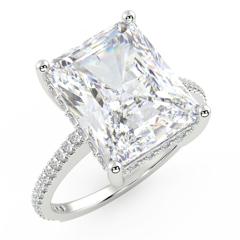 Anel solitário prata 925 e cristal - Elisabeth