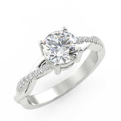 Anel solitário prata 925 - Priscila