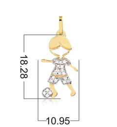 Pingente filho (menino) - jogador de futebol - comprar online